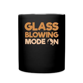 Soufflage de verre, Aroniste, souffleur de verre, souffleur de verre - Mug uni - noir - Devant