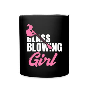 Soufflage de verre, Aroniste, souffleur de verre, souffleur de verre - Mug uni - noir - Devant