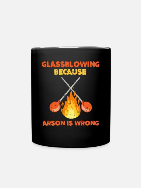 Glasblasen, Aronist, Glasblower, Glasgebläse - Tasse einfarbig - Schwarz
