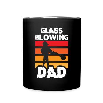 Soufflage de verre, Aroniste, souffleur de verre, souffleur de verre - Mug uni - noir - Devant
