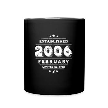 Anniversaire en février 2006 - février - Mug uni - noir - Devant