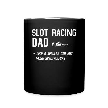 Slotcar-Rennen, Miniaturautos - Tasse einfarbig - Schwarz - Vorne