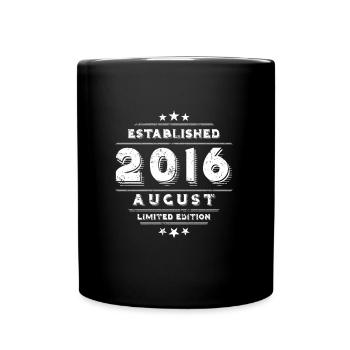 Birthday in August 2016 - August - Full Colour Mug - black - Front