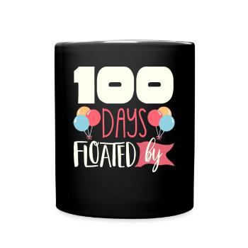 100 days school, 100 days smarter, school - Full Colour Mug - black - Front