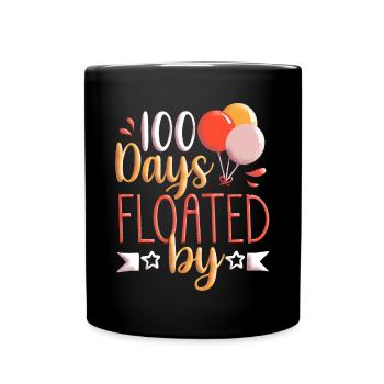 100 Tage Schule, 100 Tage Klüger, Schule - Tasse einfarbig - Schwarz - Vorne