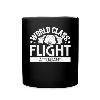 Flugbegleiter, Für Flugbegleiter, Flugbegleiter - Tasse einfarbig - Schwarz - Vorne