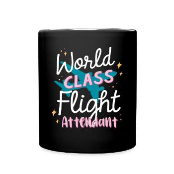 Flugbegleiter, Für Flugbegleiter, Flugbegleiter - Tasse einfarbig - Schwarz - Vorne