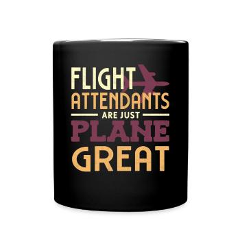 Flugbegleiter, Für Flugbegleiter, Flugbegleiter - Tasse einfarbig - Schwarz - Vorne