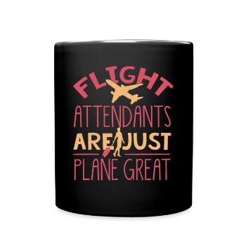 Flugbegleiter, Für Flugbegleiter, Flugbegleiter - Tasse einfarbig - Schwarz - Vorne