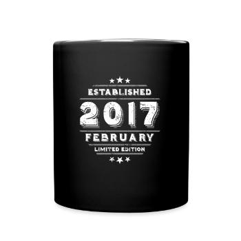 Birthday in February 2017 - February - Full Colour Mug - black - Front