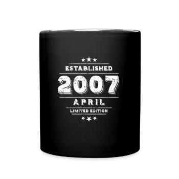 Anniversaire en avril 2007 - avril - Mug uni - noir - Devant