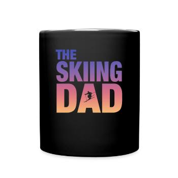 Skiing Ski Geschenk für Männer - Tasse einfarbig - Schwarz - Vorne