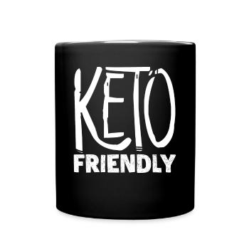 Keto diet, carbohydrate-free diet, keto - Full Colour Mug - black - Front