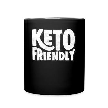 Keto diet, carbohydrate-free diet, keto - Full Colour Mug - black - Front