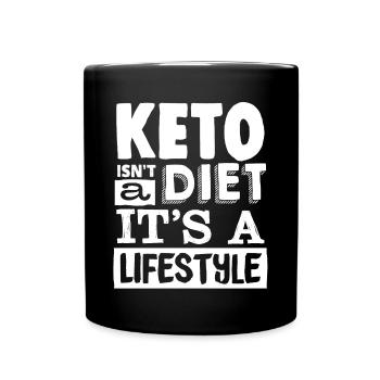 Keto diet, carbohydrate-free diet, keto - Full Colour Mug - black - Front