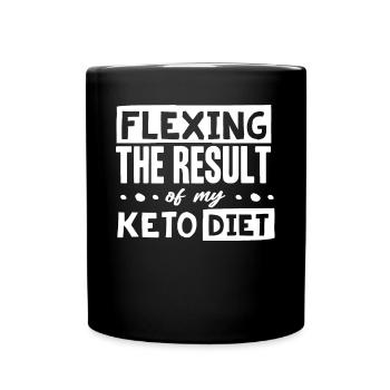 Keto diet, carbohydrate-free diet, keto - Full Colour Mug - black - Front