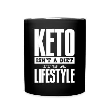 Keto diet, carbohydrate-free diet, keto - Full Colour Mug - black - Front