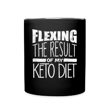 Keto diet, carbohydrate-free diet, keto - Full Colour Mug - black - Front