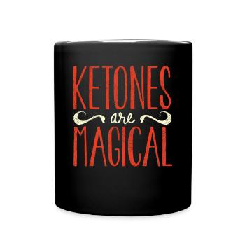 Keto diet, carbohydrate-free diet, keto - Full Colour Mug - black - Front