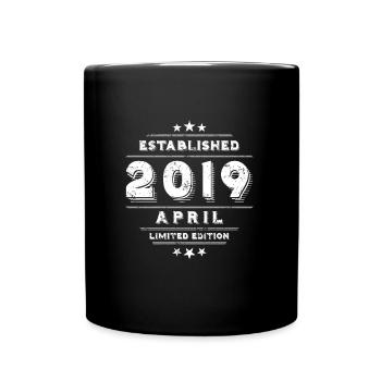 Birthday in April 2019 - April - Full Colour Mug - black - Front