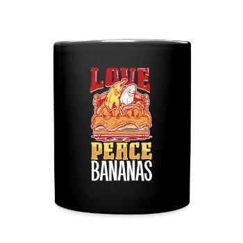 Love Peace Bananas - Banana - Full Colour Mug - black - Front