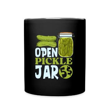 Gurkenglas öffnen 5 Dollar - Gurken - Tasse einfarbig - Schwarz - Vorne