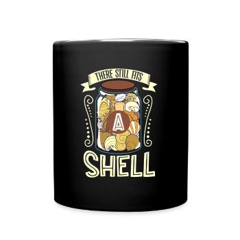 Da passt noch eine Muschel rein - Muscheln - Tasse einfarbig - Schwarz - Vorne