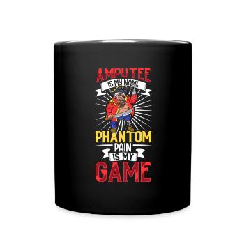 Amputé est mon nom - Prothèse de jambe - Mug uni - noir - Devant