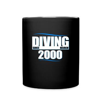 Anniversaire du plongeur - Plongée depuis mars 2000 - Mug uni - noir - Devant