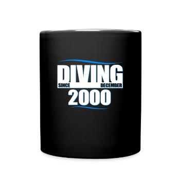 Anniversaire du plongeur - Plongée depuis décembre 2000 - Mug uni - noir - Devant