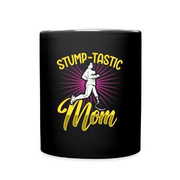Best mom with prosthetic leg - Full Colour Mug - black - Front