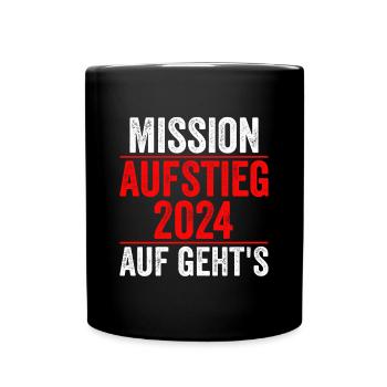 Fanshirt Wiederaufstieg 2024 Mission Aufstieg 2024 - Tasse einfarbig - Schwarz - Vorne
