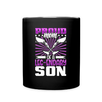 Proud mother - prosthetic leg - Full Colour Mug - black - Front