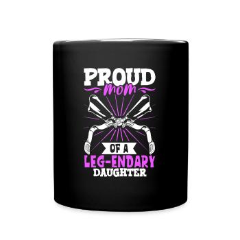 Proud mother - prosthetic leg - Full Colour Mug - black - Front