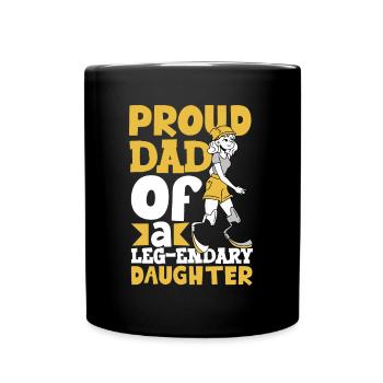 Proud father - prosthetic leg - Full Colour Mug - black - Front