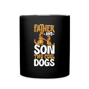 Cool dogs - father and son - Full Colour Mug - black - Front