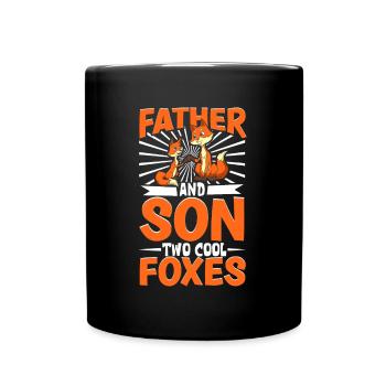 Cool foxes - father and son - Full Colour Mug - black - Front