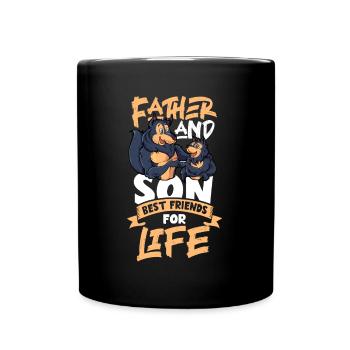Friends for Life - Father and Son - Full Colour Mug - black - Front