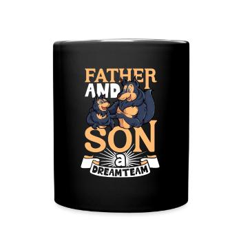 The dream team - father and son - Full Colour Mug - black - Front