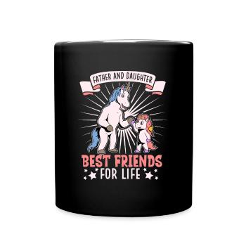 Freunde fürs Leben - Vater und Tochter - Tasse einfarbig - Schwarz - Vorne