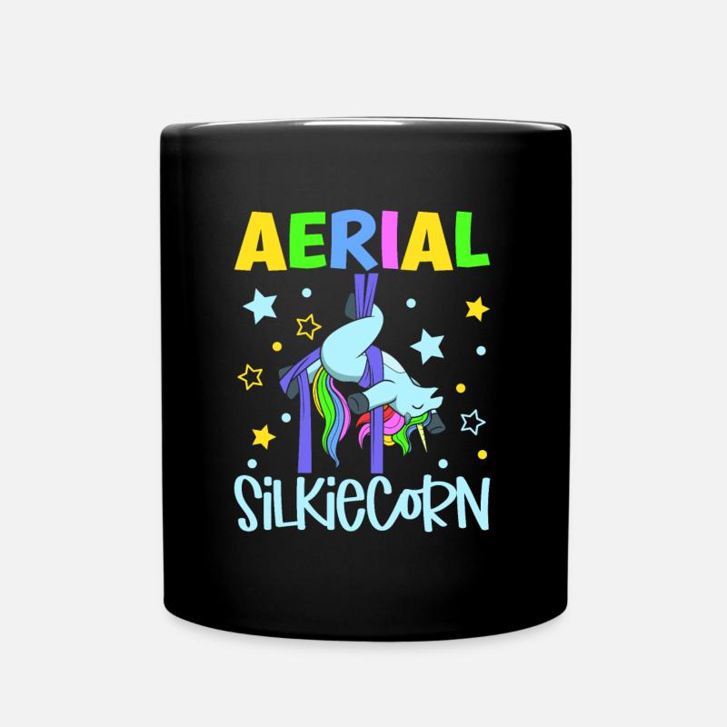 Aerial Silkiecorn - Aerial Silks - Tasse einfarbig - Schwarz