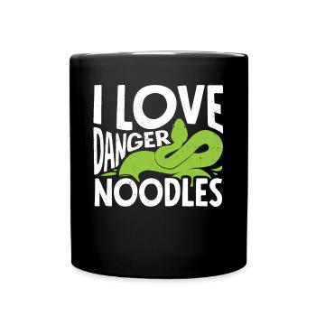 Schlangenbesitzer, Schlangenliebhaber, Schlangen - Tasse einfarbig - Schwarz - Vorne