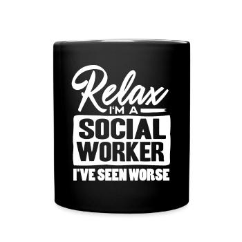 Sozialarbeiter - Tasse einfarbig - Schwarz - Vorne