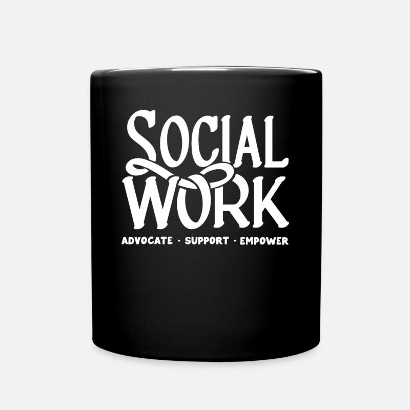 Sozialarbeiter - Tasse einfarbig - Schwarz