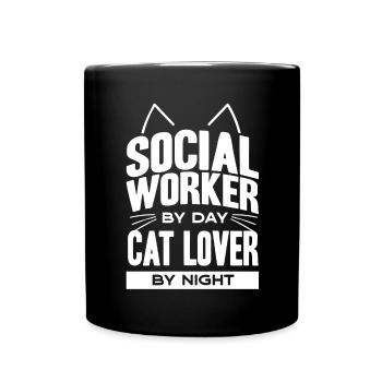 Sozialarbeiter - Tasse einfarbig - Schwarz - Vorne