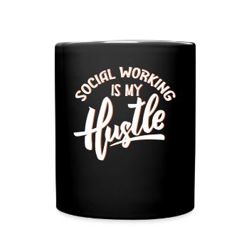 Travailleur social - Mug uni - noir - Devant