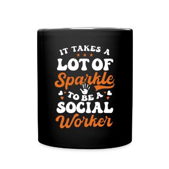 Social worker - Full Colour Mug - black - Front