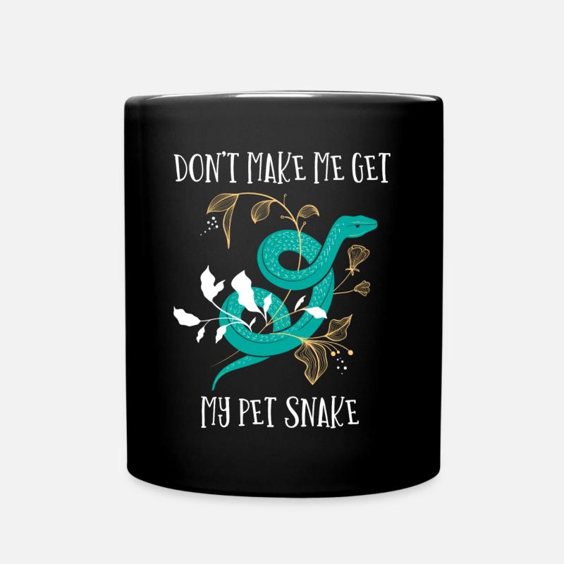 Schlange, Reptil - Schlangen - Tasse einfarbig - Schwarz