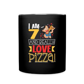 I' - Girl Pizza - Full Colour Mug - black - Front