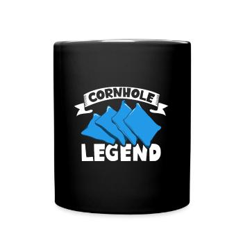 Légende dans le Cornhole - Mug uni - noir - Devant